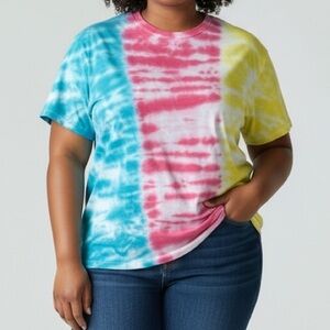 NWOT Torrid Lovesick Size 2X Multicolor Tie-Dye Short Sleeve Tee